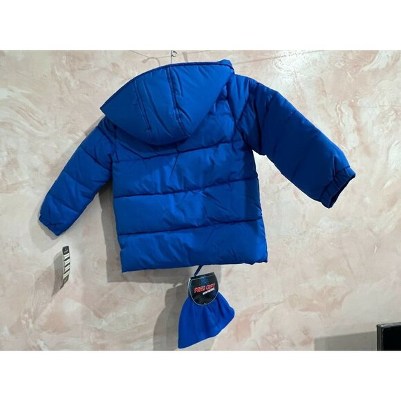 Ixtreme Toddler T4 Boys Canvas Yoke Puffer Jacket with Fleece Hat Set, 2 Piece - Picture 4 of 8